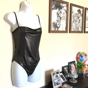 BooHoo Metallic body suit